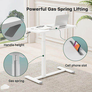 SAKER® Hidden Wheel Pneumatic Height Adjustable Desk