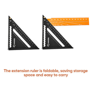 SAKER® Multifunctional Folding Triangle Ruler