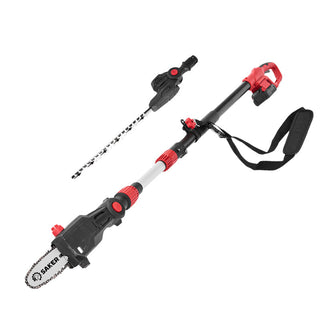 SAKER® 20V 2-in-1 Cordless Pole Saw 8-inch and Pole Hedge Trimmer 16-inch