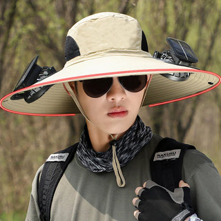 SAKER® Solar Fan Outdoor Fishing Hat